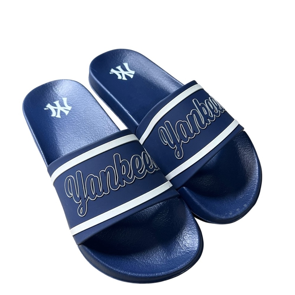 Women’s New York Yankees Baseball MLB Slip On Slides Sandals Blue Large‎ 9-10